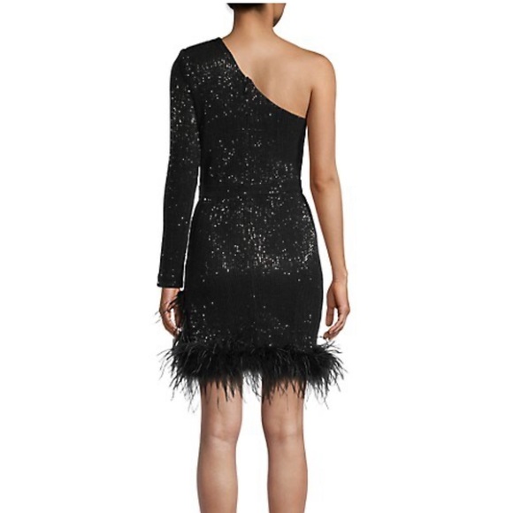 Lavish Alice: Feather-Trimmed Sequined Minidress (NWT) - Picture 14 of 17